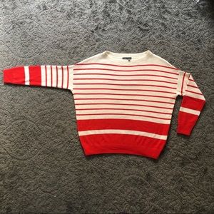 Vince 100% Cashmere Sweater - Cream & Red Stripe